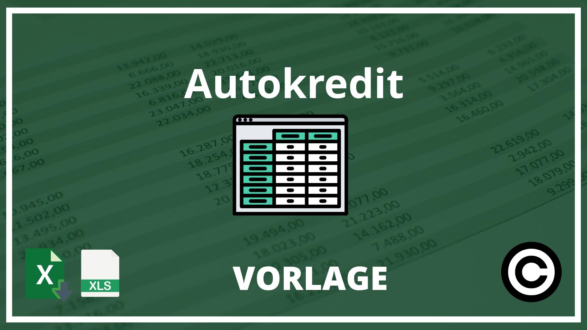 Autokredit Excel Vorlage